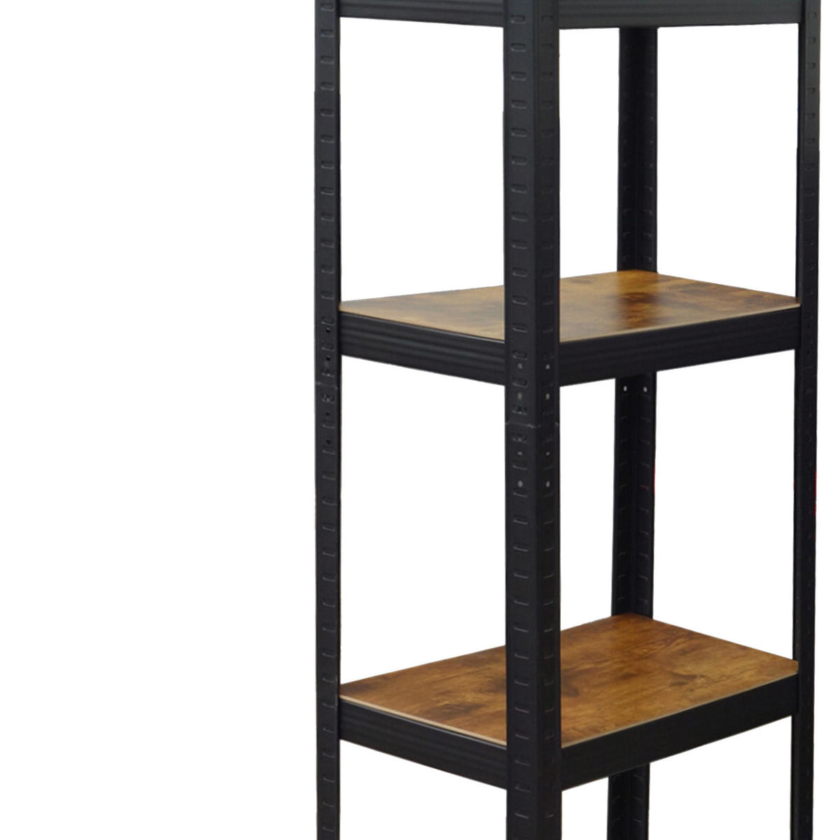 REGAL crni industrijski 5 polica 180 cm - višebojno, drvni materijal/metal (40/180/40cm) - Relaxdays