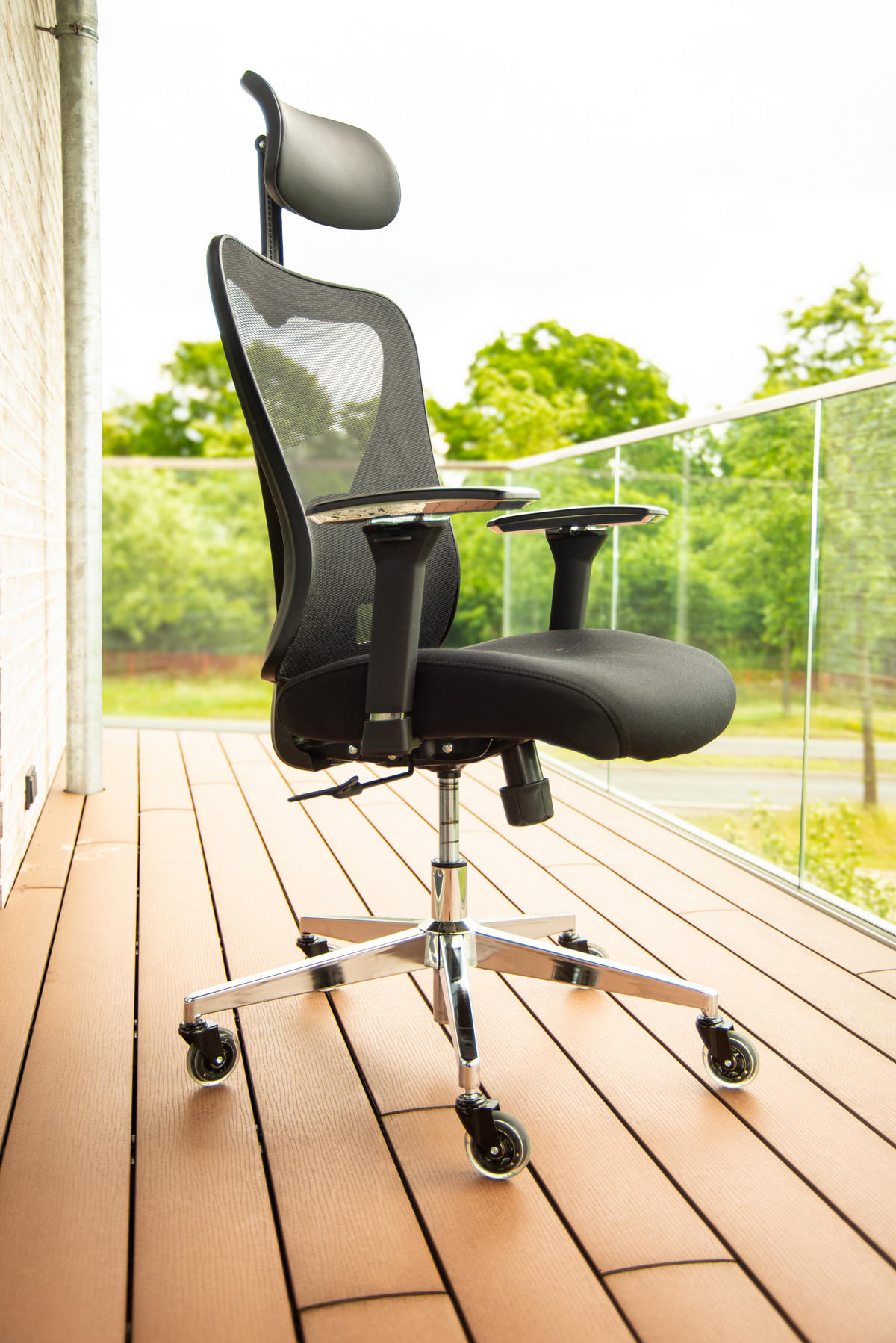 BÜROSTUHL CleverSeat Schwarz - Silberfarben/Schwarz, Kunststoff/Textil (70/134/70cm) - Clouvou