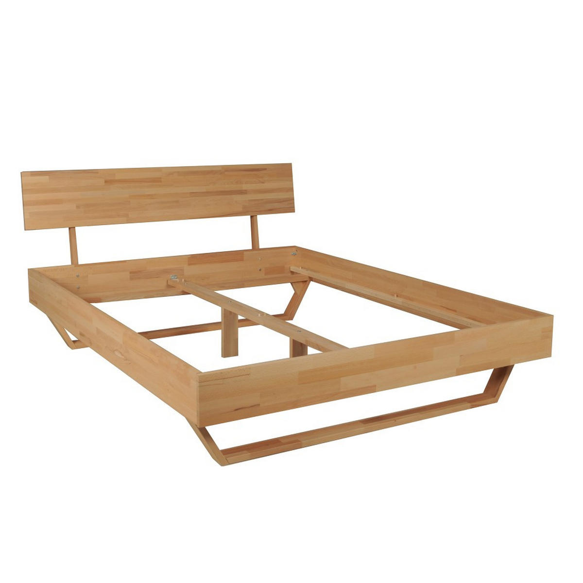BETT TAO / 160x200 cm , Buche massiv geölt - Buchefarben, Holz (160/200cm) - Weber Industries