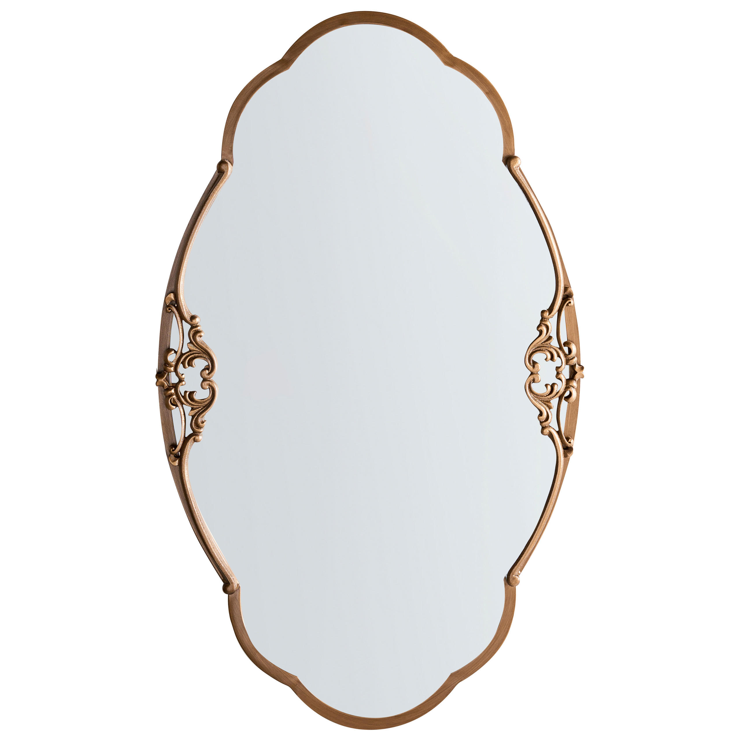 WANDSPIEGEL 49/84 cm Gold Epannes - Goldfarben, Metall (49/84/3cm) - Beliani