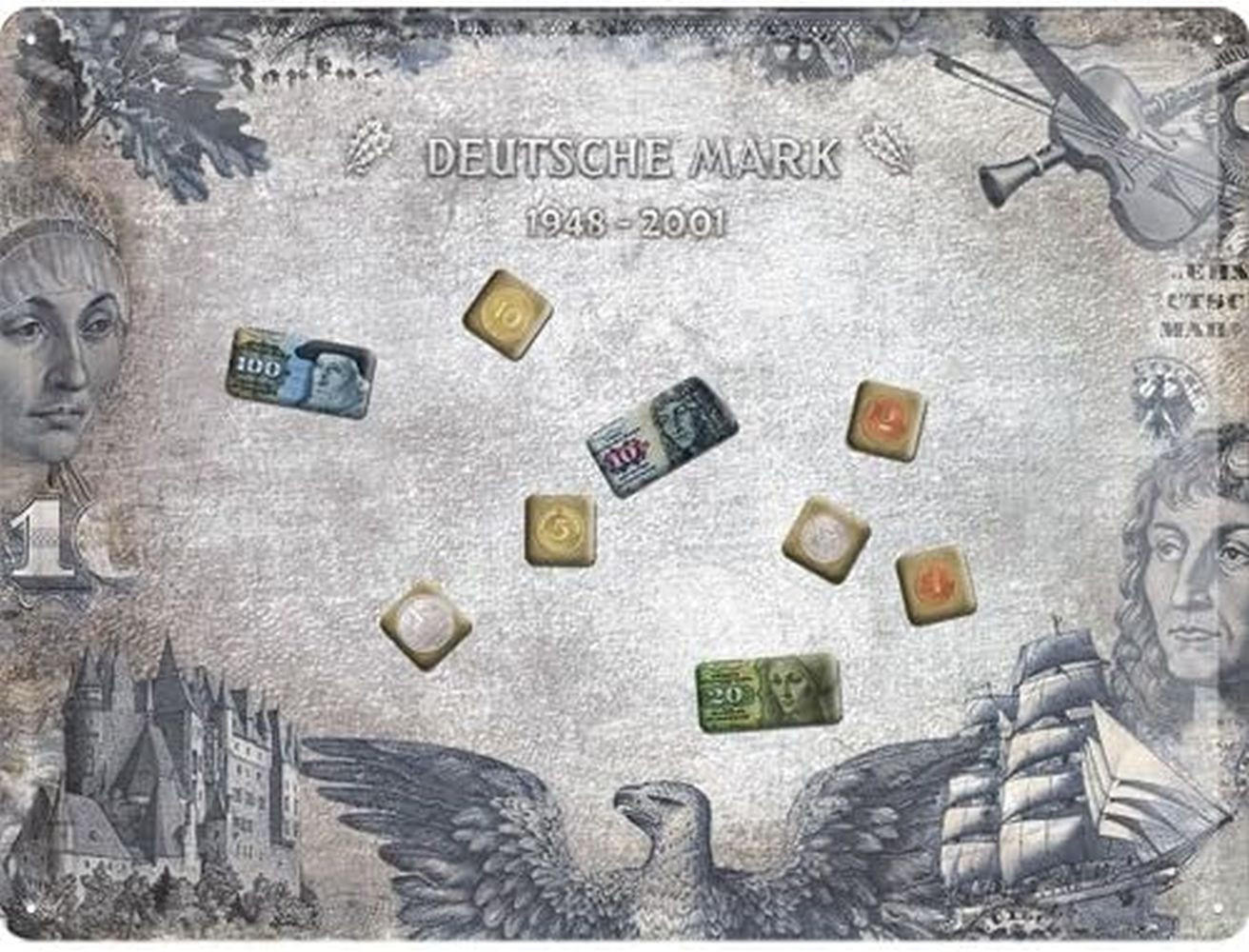 BLECHSCHILD 30/40 cm Traditionsmarken D-Mark - Multicolor, Metall (40/30/0.2cm) - Nostalgic-Art