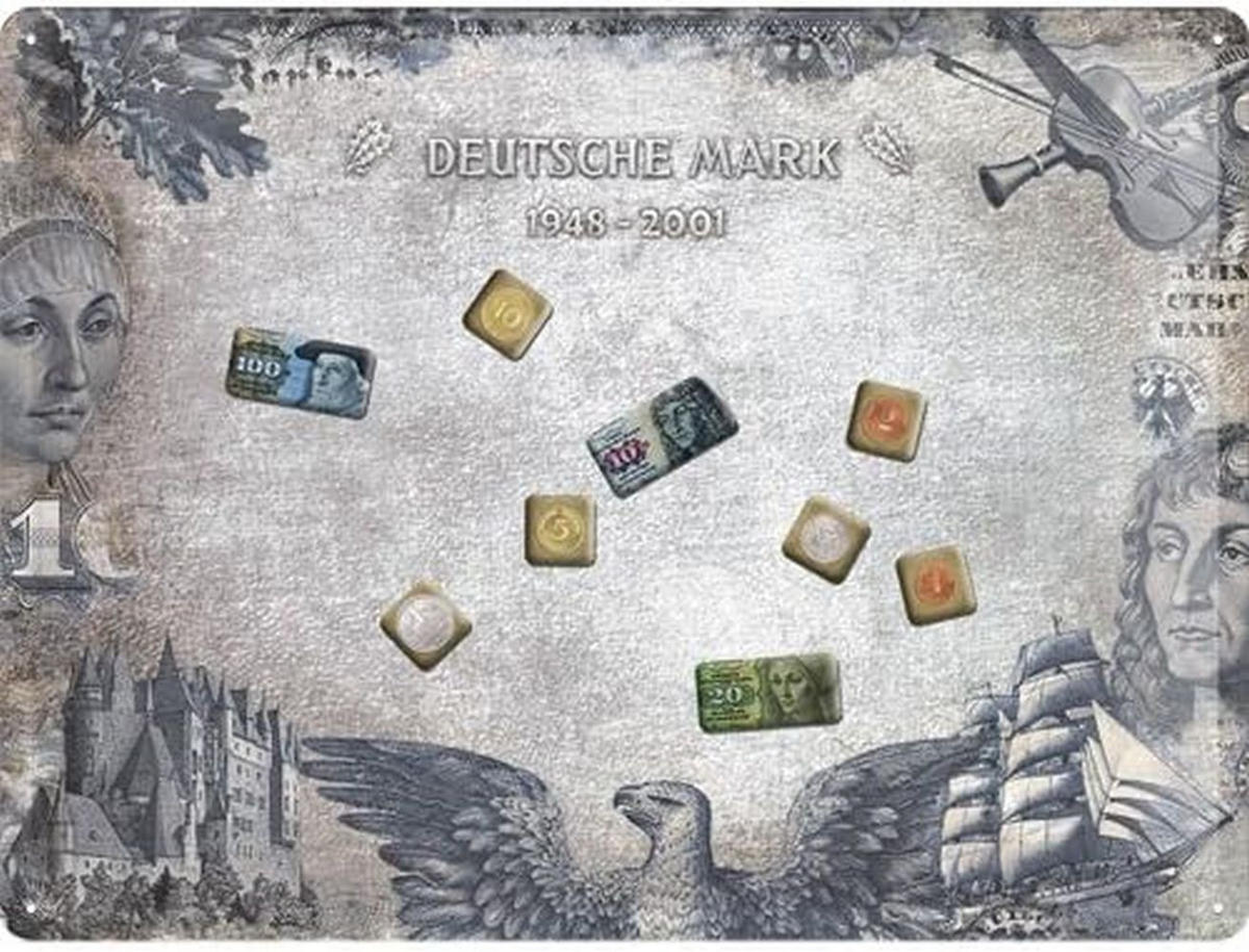 BLECHSCHILD 30/40 cm Traditionsmarken D-Mark - Multicolor, Metall (40/30/0.2cm) - Nostalgic-Art