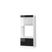 MIKROWELLENSCHRANK Fame-Line Schwarz Eiche hochglanz 60 cm offen - Schwarz Hochglanz/Schwarz, Holzwerkstoff (60/153.6/58.1cm) - Vicco
