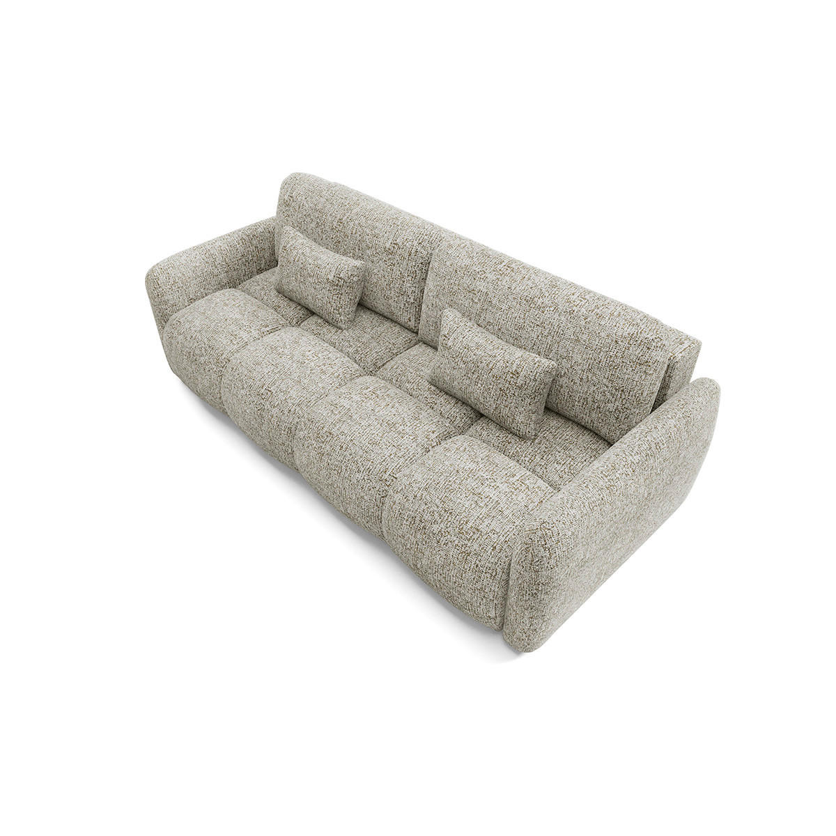 SOFA 3 Sitzplätze Grau meliert - Grau, Holz (236/95/121cm) - Petits-meubles