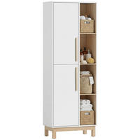 BÜCHERREGAL DE-08520 4 offene Regale & 2 Schränke Weiß - Weiß, Holzwerkstoff (35/176/62.5cm) - ComfortXL