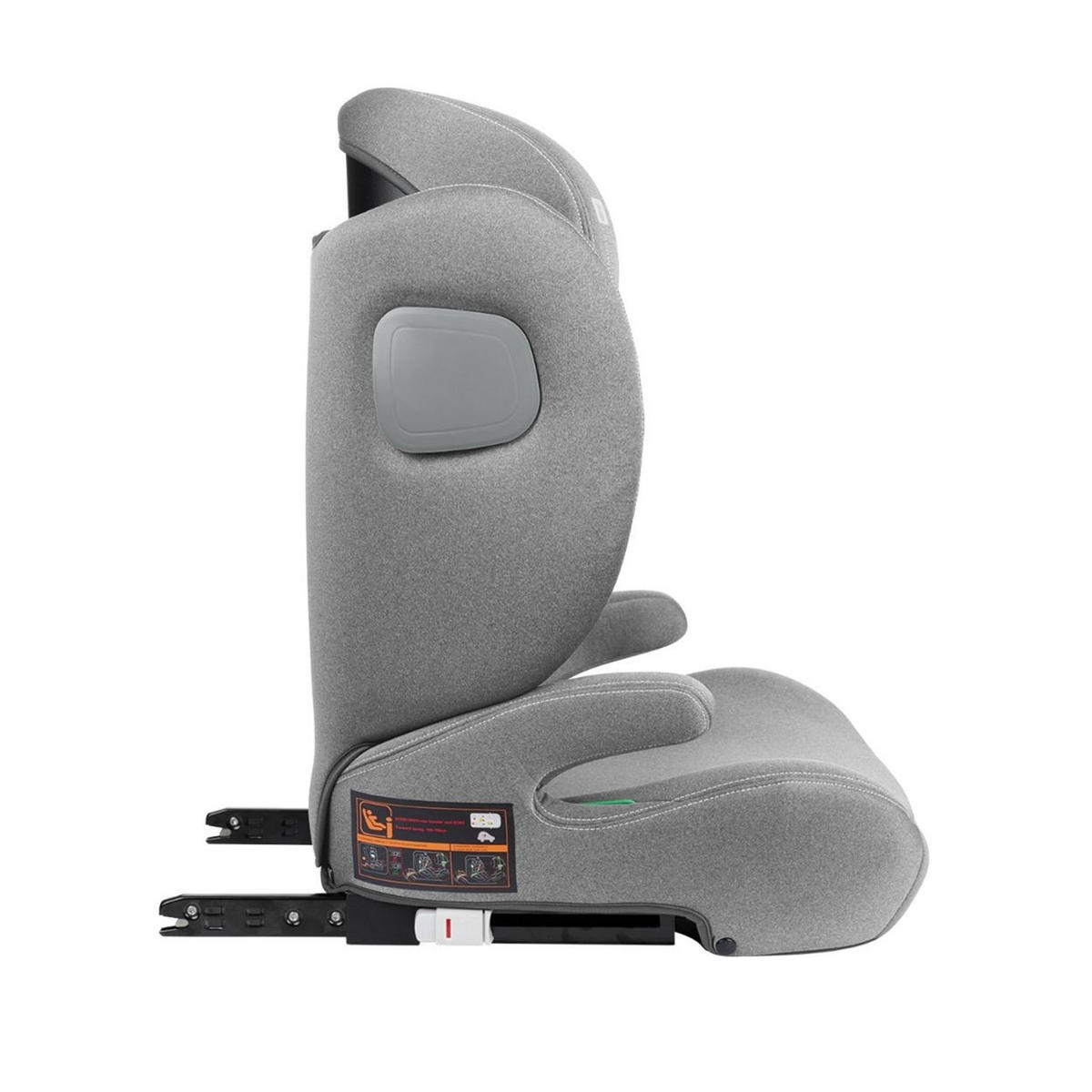 KINDERSITZ i-Track i-Size hellgrau (100 - 150 cm) Gruppe 2/3 Isofix verstellbar - Grau, Kunststoff (44/61/45cm) - Kikka boo