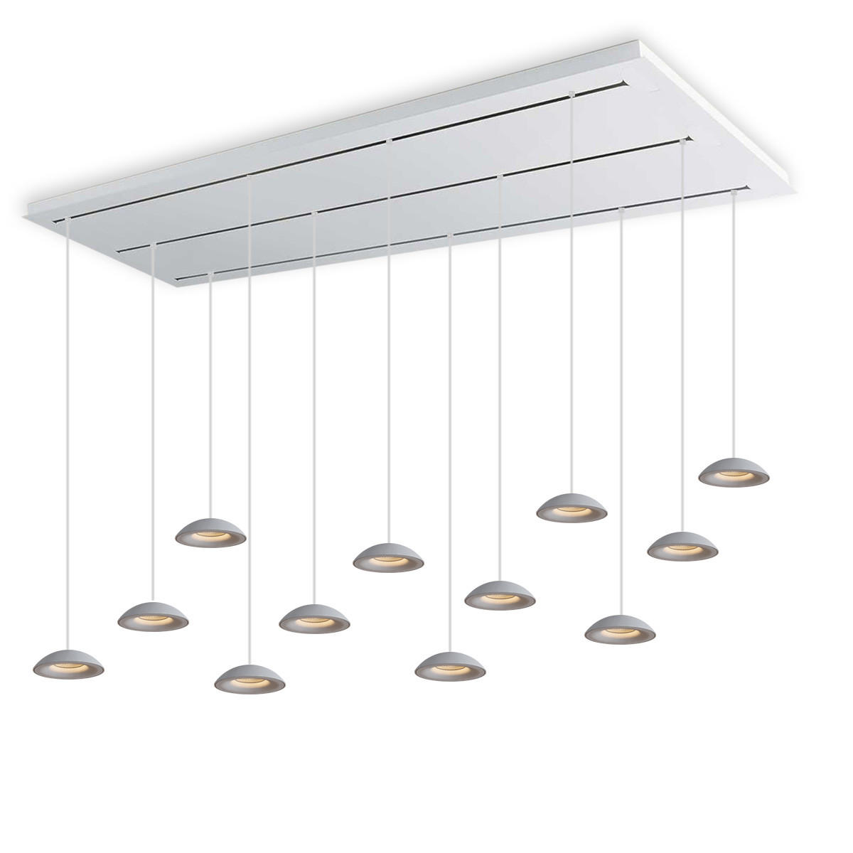 LED-HÄNGELEUCHTE Santa Air 12-flammig Weiß - Weiß, Metall (11/11/3.2cm) - s.luce