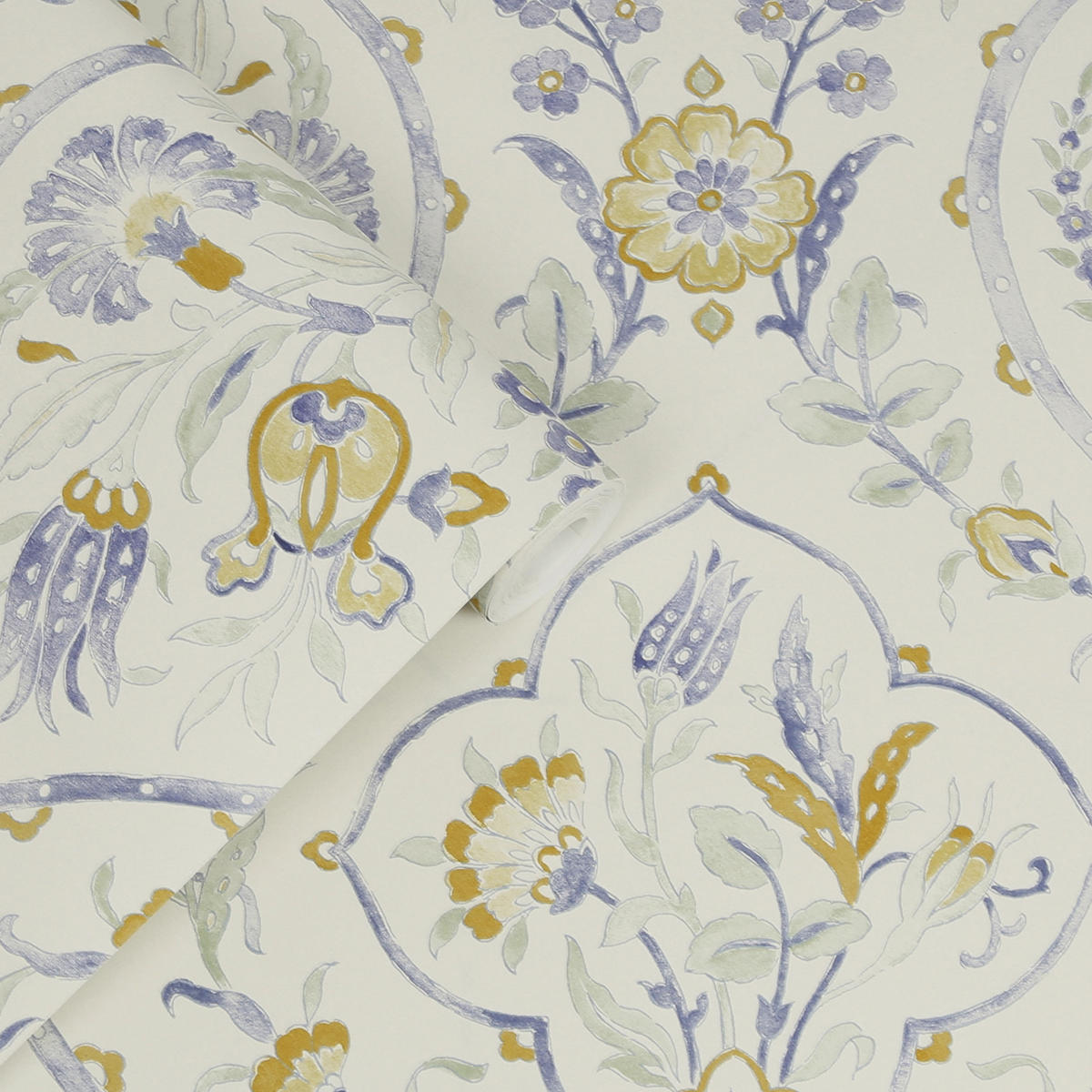 VLIESTAPETE Foscot Damask Pale Ochre Yellow Vliestapete - Gelb, Papier/Kunststoff (52/1000cm) - Graham & Brown
