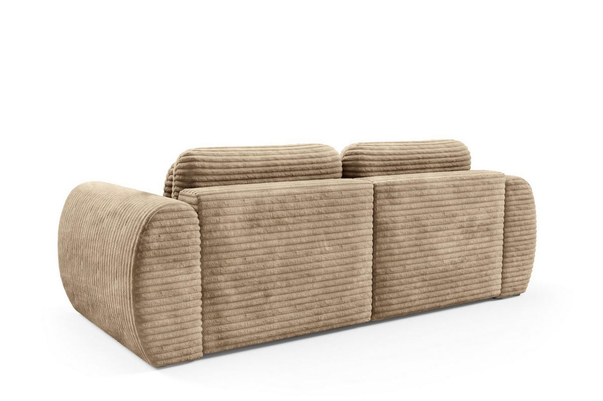 SCHLAFSOFA Simone - Sandfarben, Holzwerkstoff/Textil (266/95/110cm) - Fun Möbel