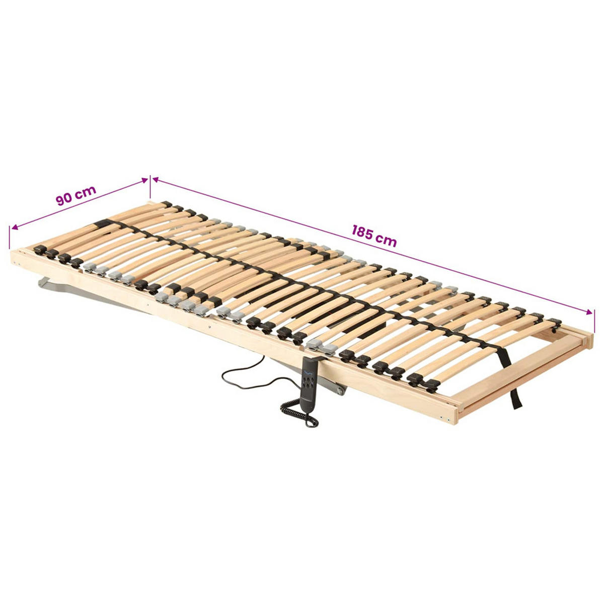 BETT-LATTENROST Haltbar 185/90 cm Braun Massivholz Buche - Braun, Holz (90/190cm) - vidaXL