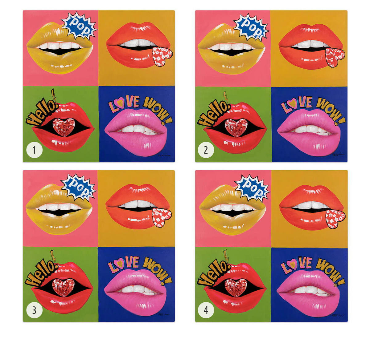 ACRYLBILD HANDGEMALT 80/80 cm - Multicolor, Holz/Textil (80/80cm) - KUNSTLOFT