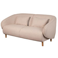 LOUNGESOFA Alezio inkl. Knuffelkissen - Dreisitzer - beige - Beige/Braun, Holz/Textil (189/86/78cm) - bene living