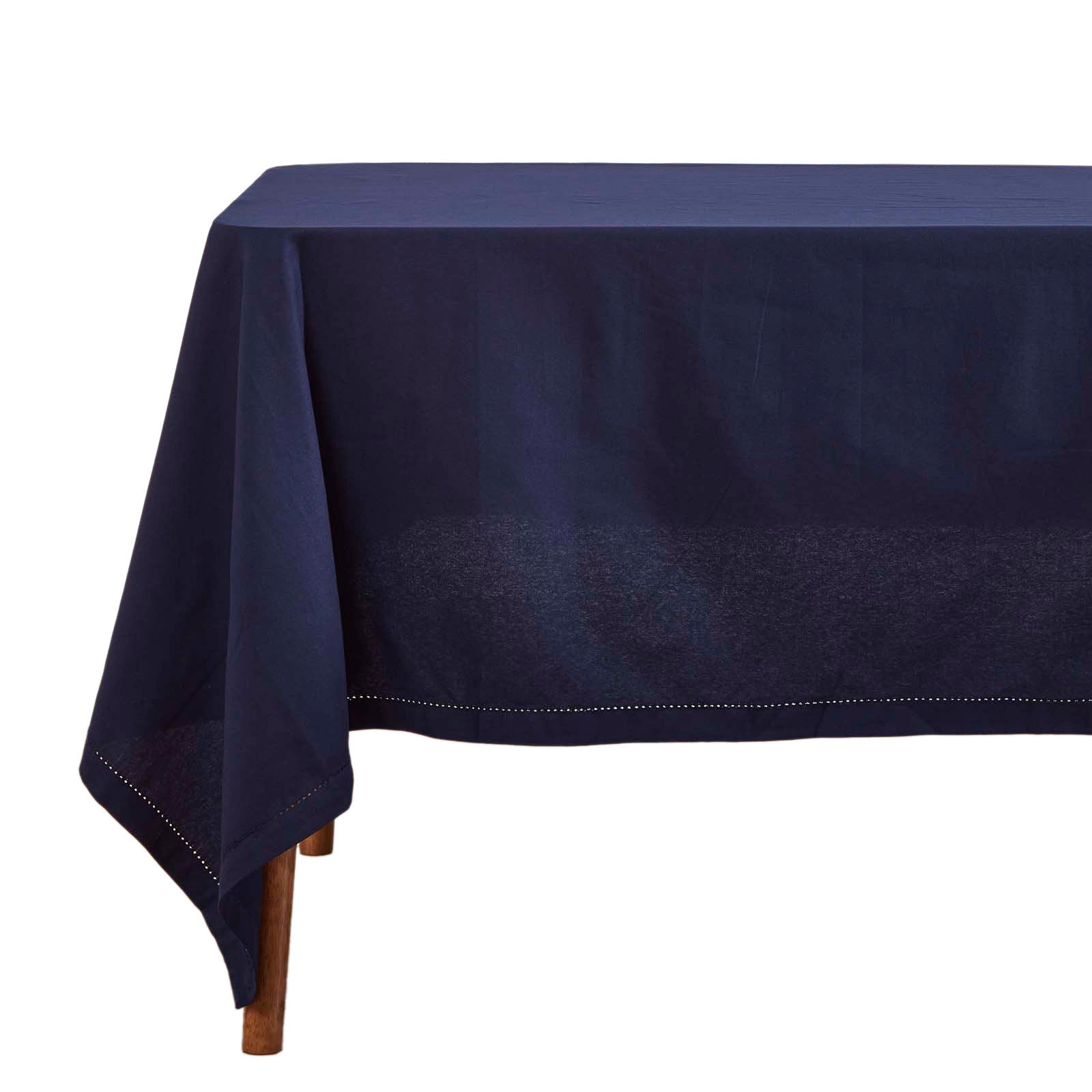TISCHDECKE dunkelblau 137/228 cm, 100% Baumwolle - Dunkelblau, Textil (137/228cm) - Homescapes
