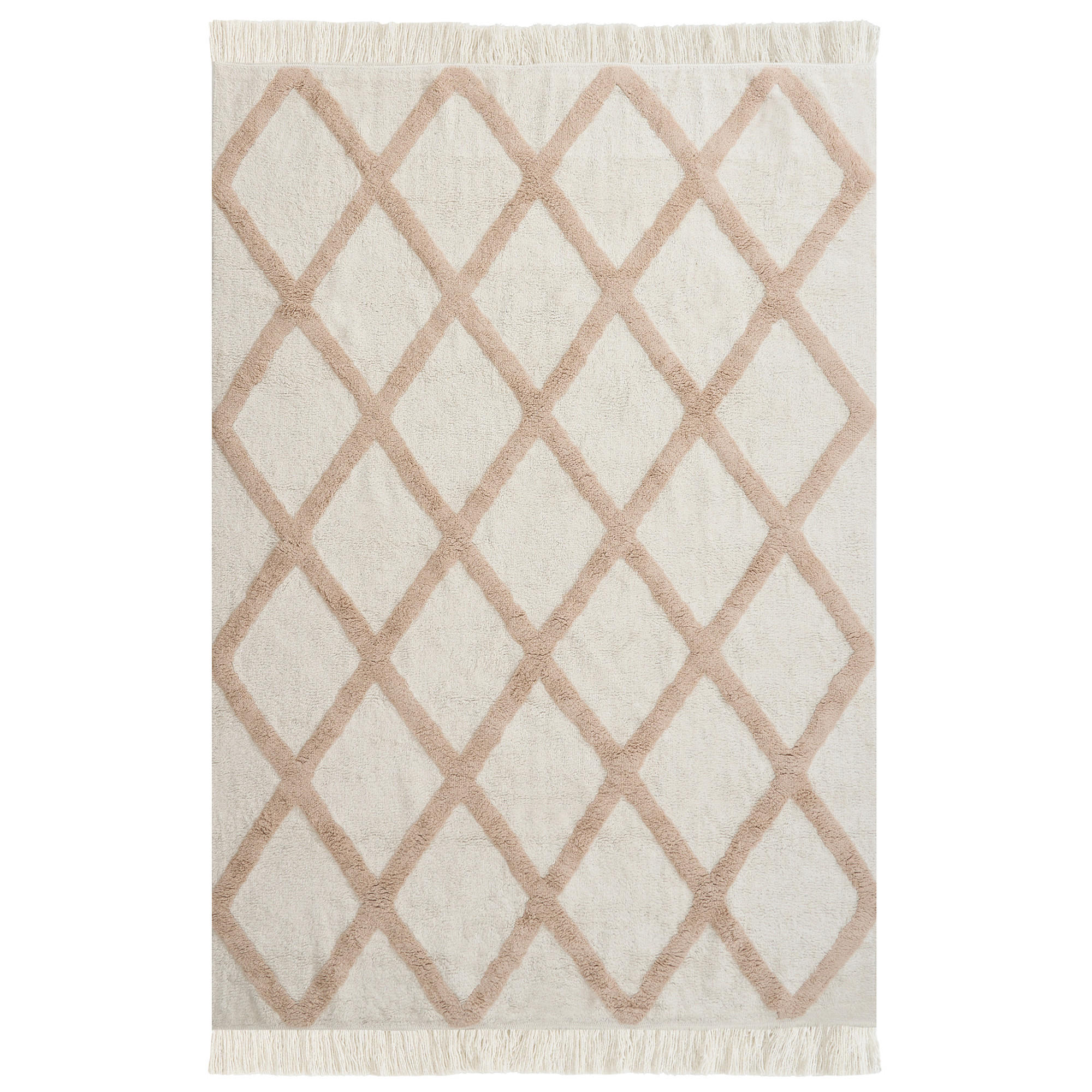 KINDERTEPPICH Hellbeige 140/200 cm Baumwolle Punsari - Beige, Textil (140/200cm) - Beliani