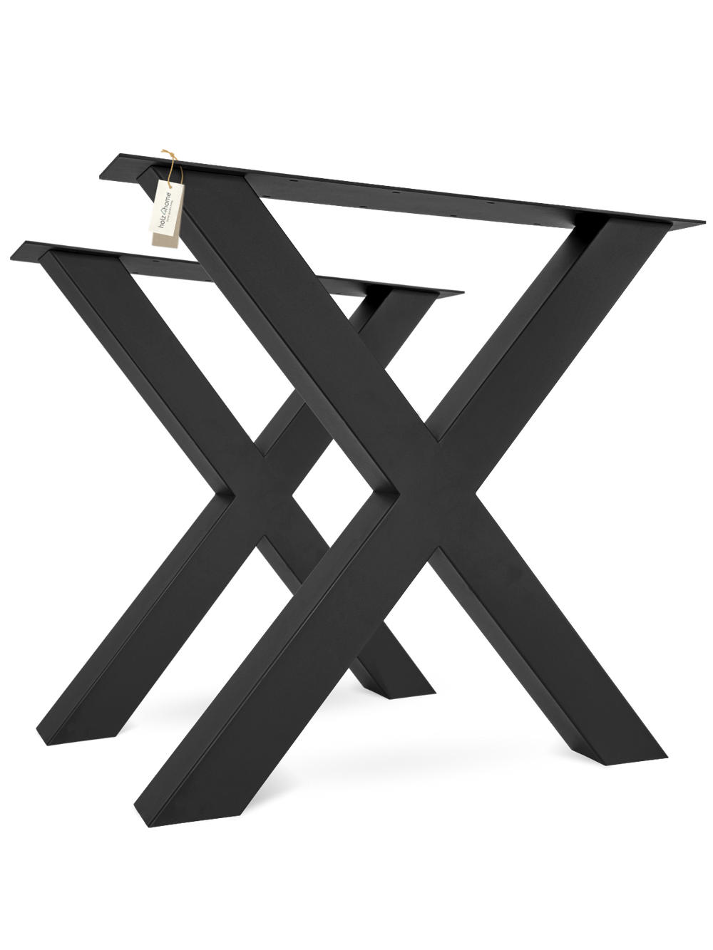 TISCHGESTELL Hora X - Schwarz, Metall (12/72/78cm) - holz4home®