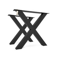 TISCHGESTELL Hora X - Schwarz, Metall (12/72/78cm) - holz4home®