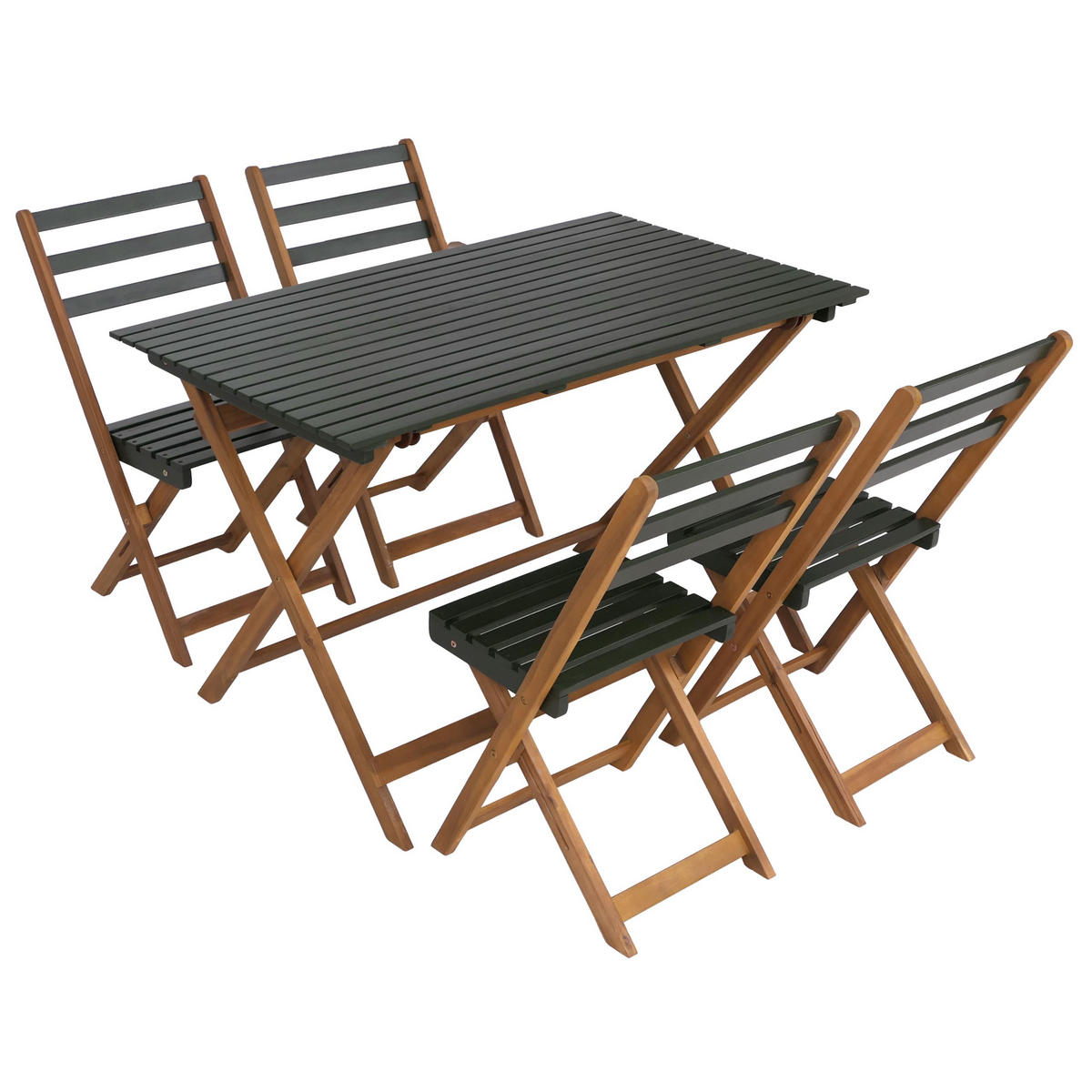 SITZGRUPPE Braun, Grün - Braun/Grün, Holz - MCW