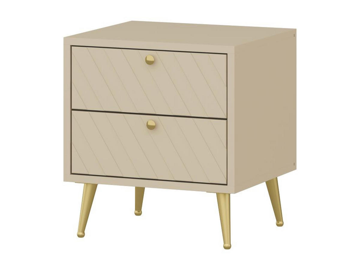 NACHTTISCHE 2er-Set - 2 Schubladen - Beige - TEODA - Beige, Holz (45/40/49.5cm) - Vente-Unique
