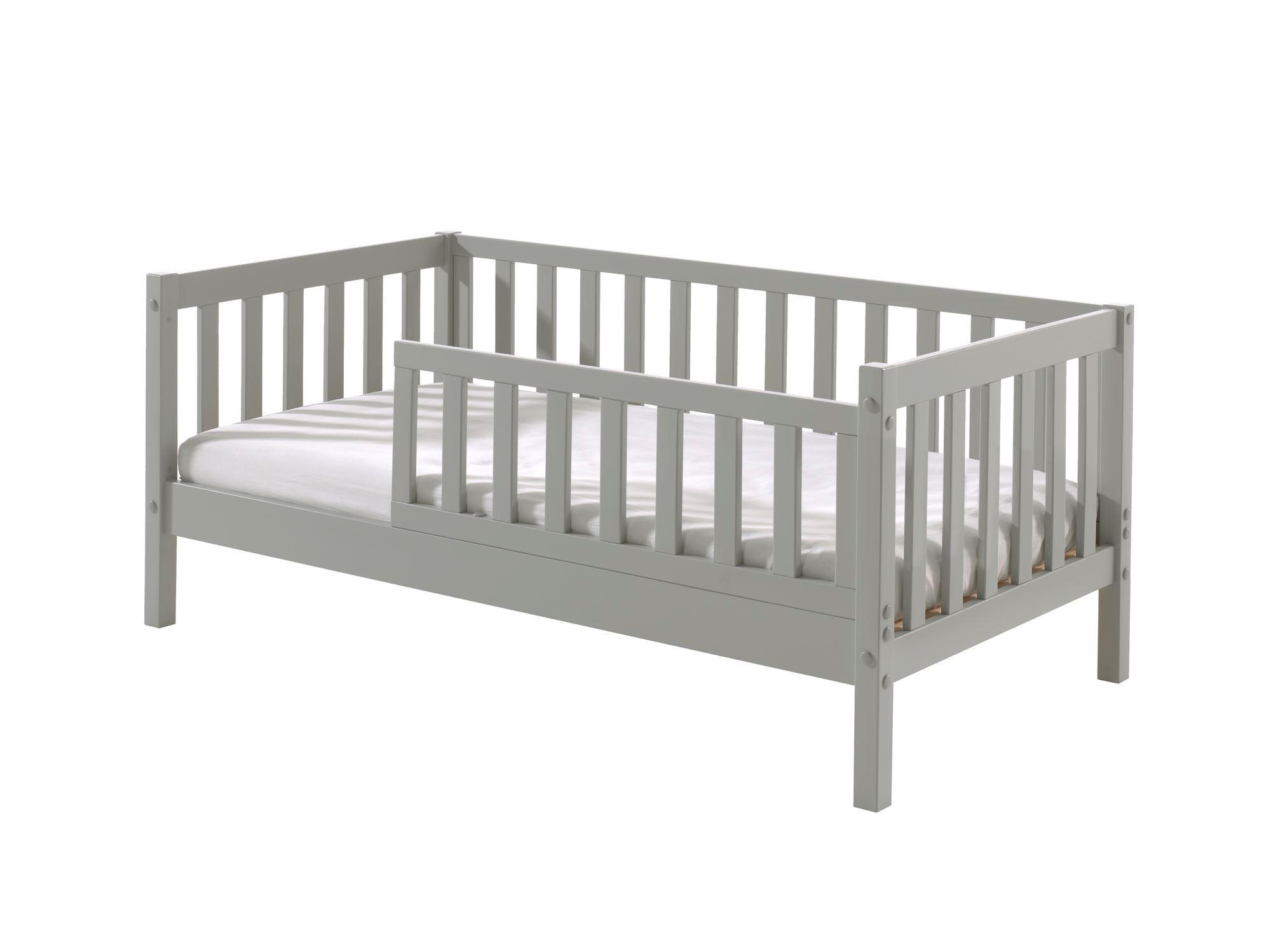 JUNIORBETT Karie 148x60x76 aus Massivholz in Grau - Grau, Holz (70/140cm) - 58aufmkessel
