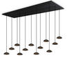 LED-HÄNGELEUCHTE Santa Air 12-flammig Schwarz - Schwarz, Metall (11/11/3.2cm) - s.luce