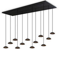 LED-HÄNGELEUCHTE Santa Air 12-flammig Schwarz - Schwarz, Metall (11/11/3.2cm) - s.luce
