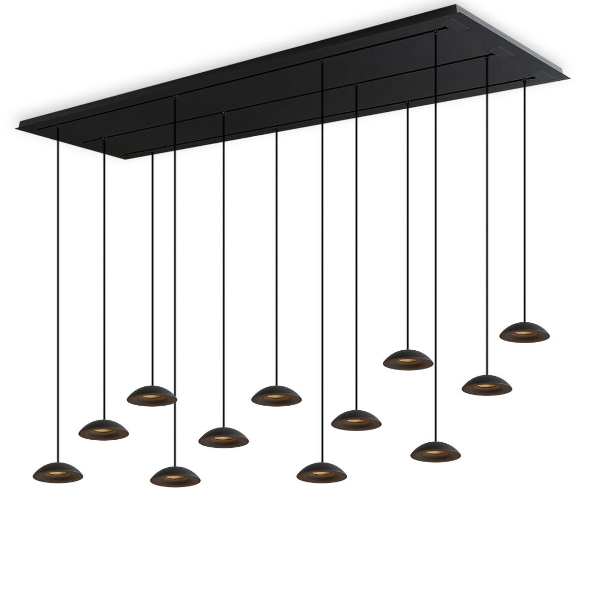 LED-HÄNGELEUCHTE Santa Air 12-flammig Schwarz - Schwarz, Metall (11/11/3.2cm) - s.luce