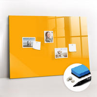 MAGNETTAFEL 100x70 Dunkelgelb schwarzer Marker - Dunkelgelb, Glas (100/0.4/70cm) - TULUP