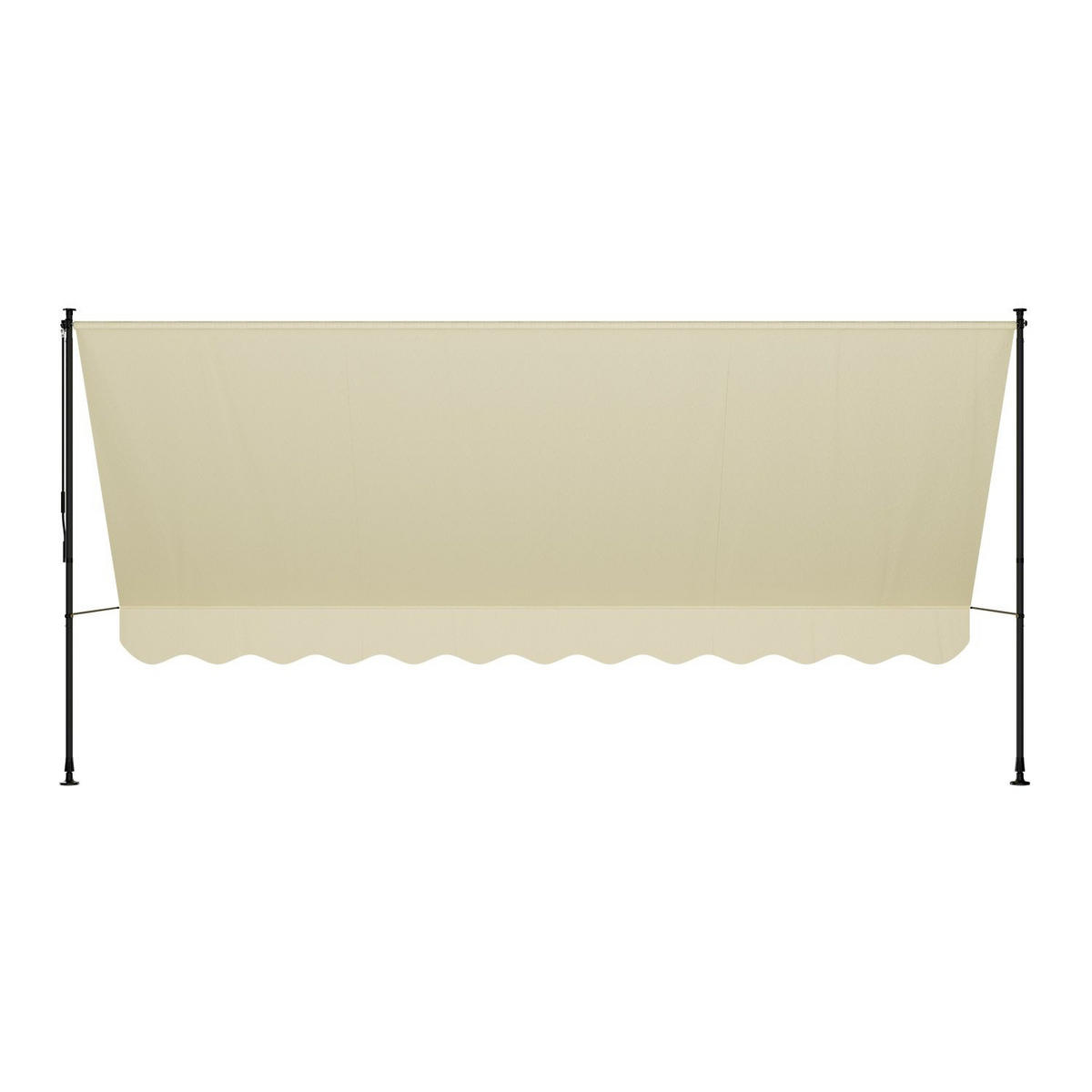 KLEMMMARKISE Kapstadt beige 400x120 cm - Beige, Textil (400/200/120cm) - Juskys