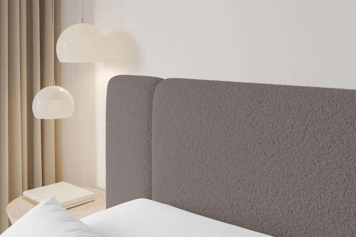 BOXBETT mit Matratze H4 - EVON Zanozek - 140x200 cm Braun - Braun, Holzwerkstoff (140/200cm) - ALTDECOR