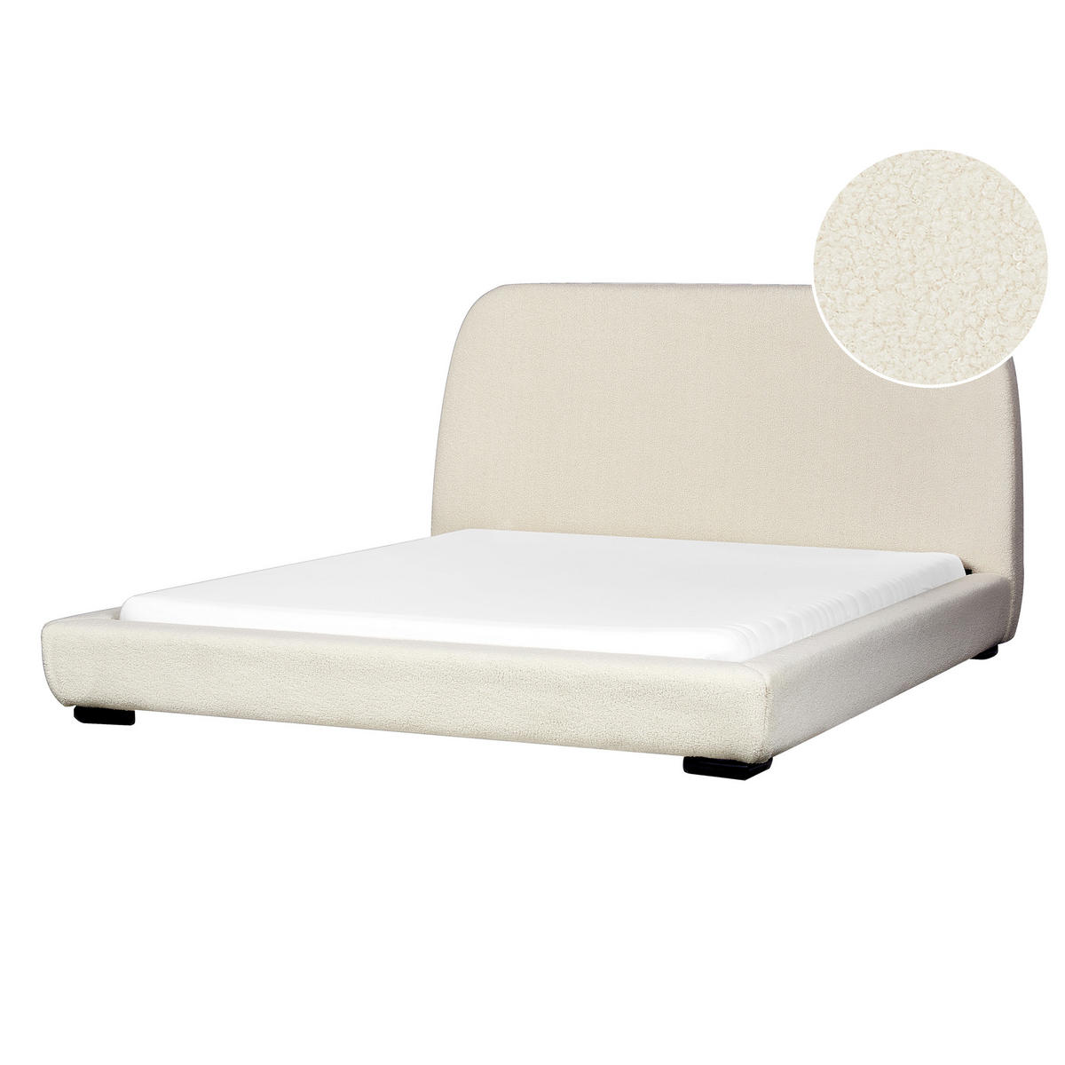 WASSERBETT 160x200 cm Beige Roisel - Creme, Textil (160/200cm) - Beliani