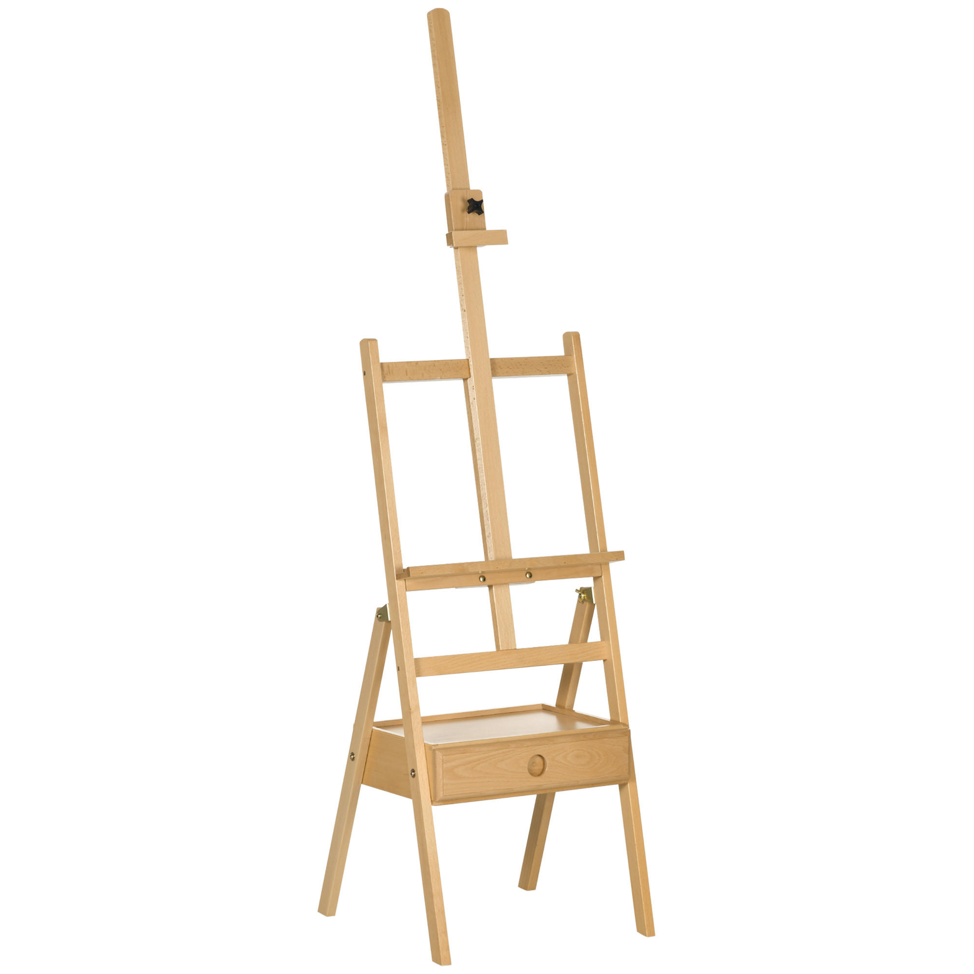 MALSTAFFELEI DE-16685 mit Schublade und höhenverstellbar Natur - Naturfarben, Holzwerkstoff (43/190/43.5cm) - ComfortXL