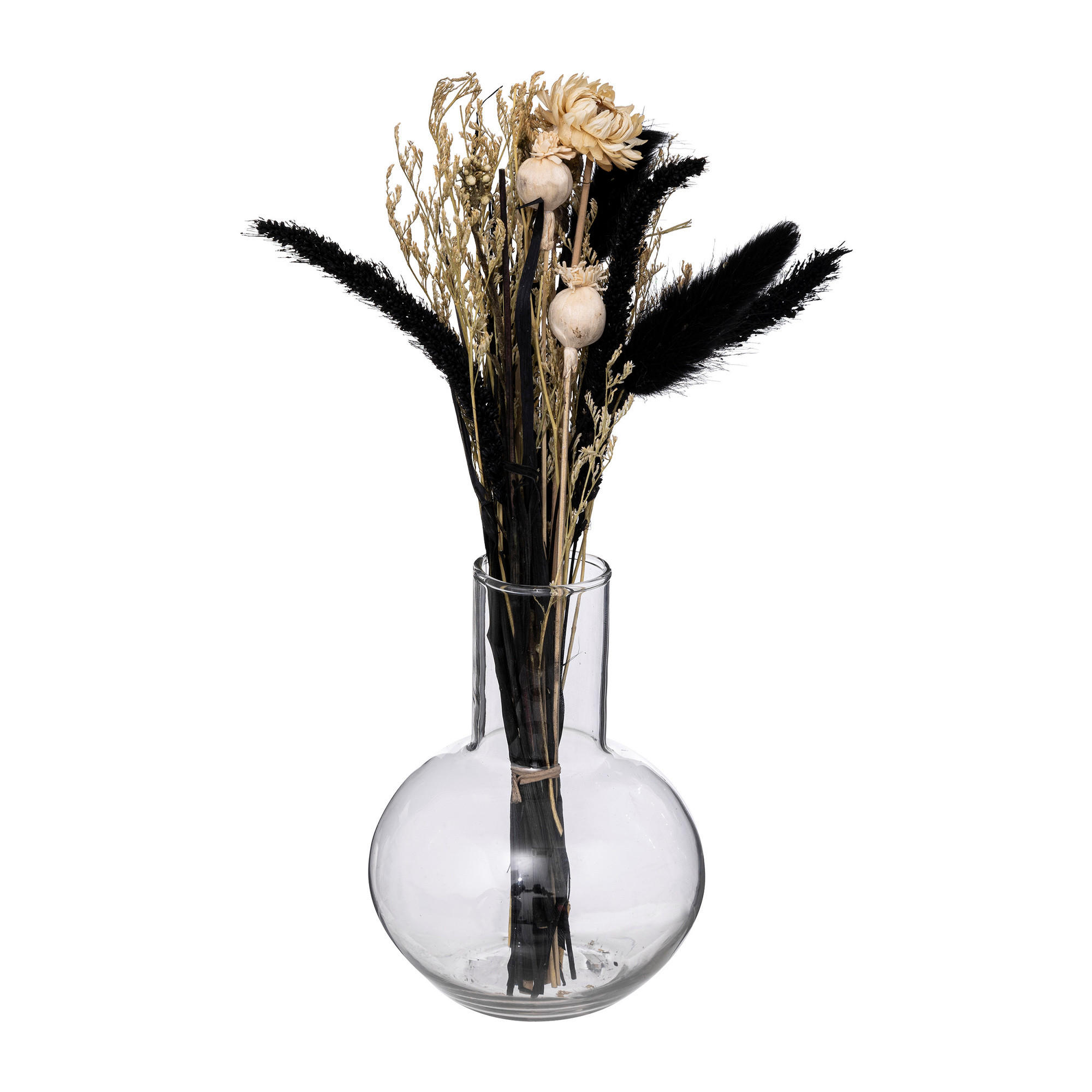 TROCKENBLUMEN in einer Vase Sublima 10/10/27 cm - Transparent, Glas (27cm) - Atmosphera Createur d´interieur