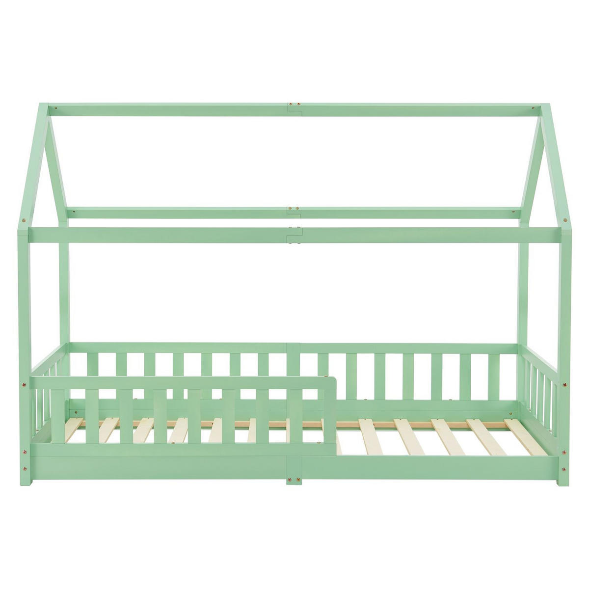KINDERBETT Marli mint 90x200 cm - Mintgrün, Holz (90/200cm) - Juskys