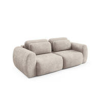 SCHLAFSOFA Simone - Beige, Holzwerkstoff/Textil (266/95/110cm) - Fun Möbel