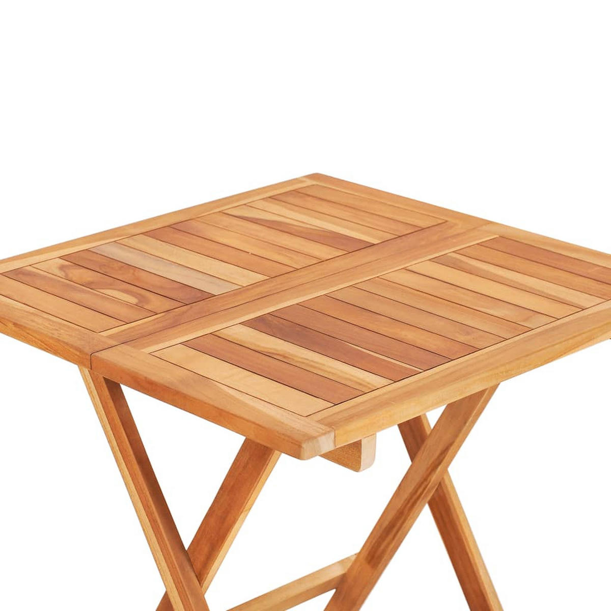 BISTROTISCH Klappbar 60/60/65 Cm Massivholz Teak - Braun, Holz (60/60/65cm) - vidaXL