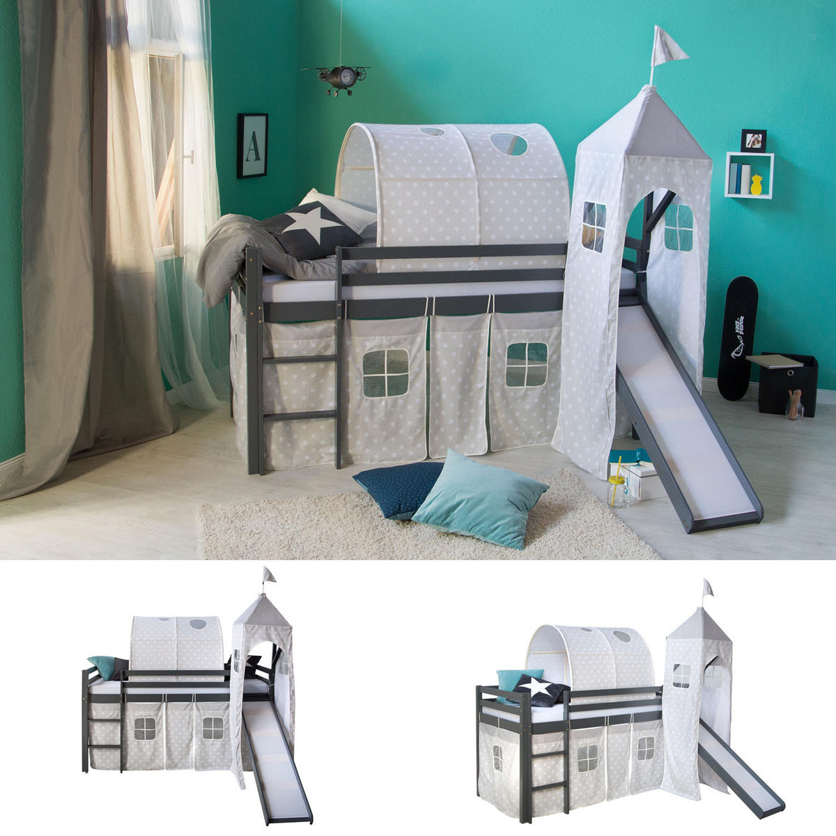 HOCHBETT 90/200 cm in grau - Grau, Holz - Homestyle4u
