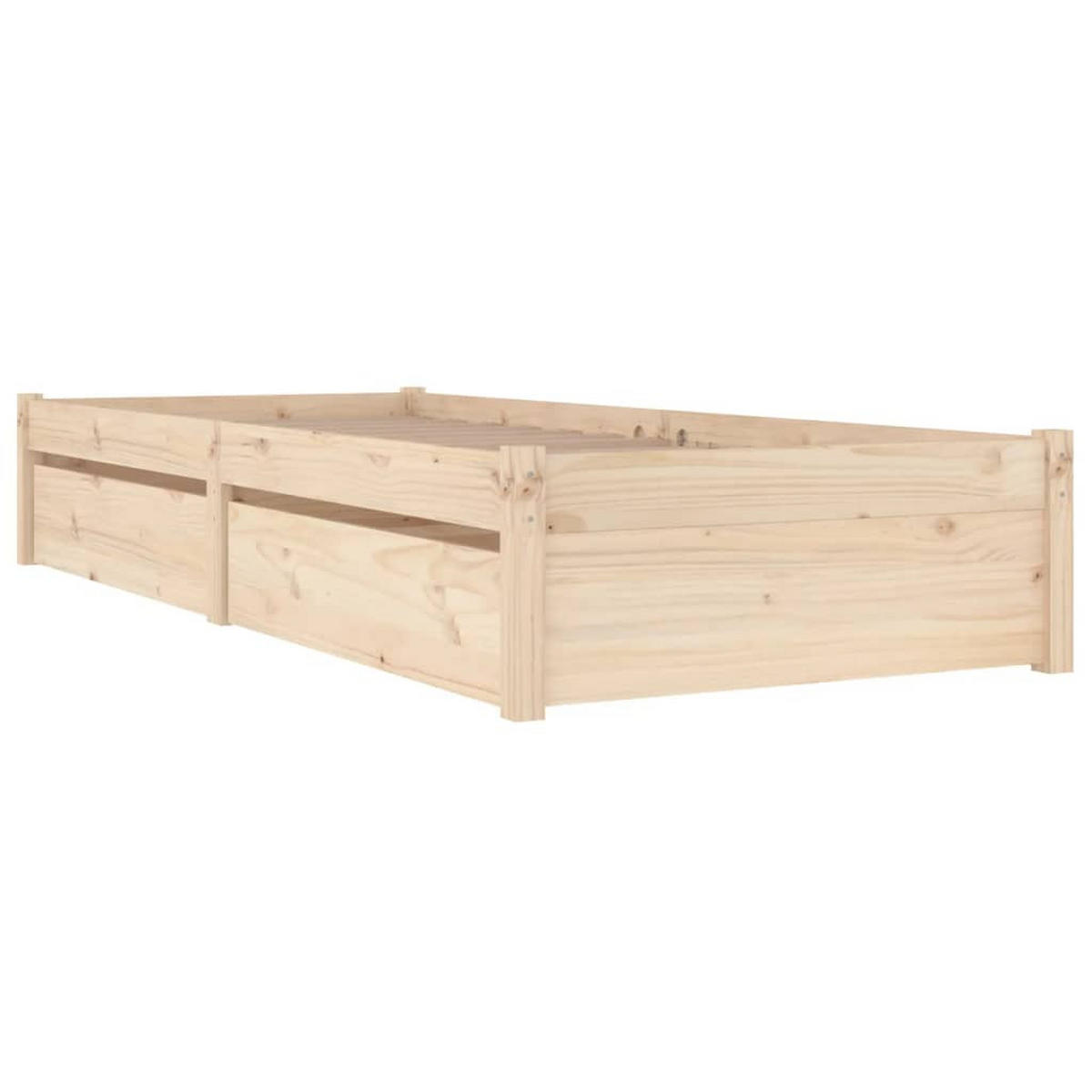 BETT Kirkland 80.5/195.5 cm - Braun, Holz (80/190cm) - Nettlife