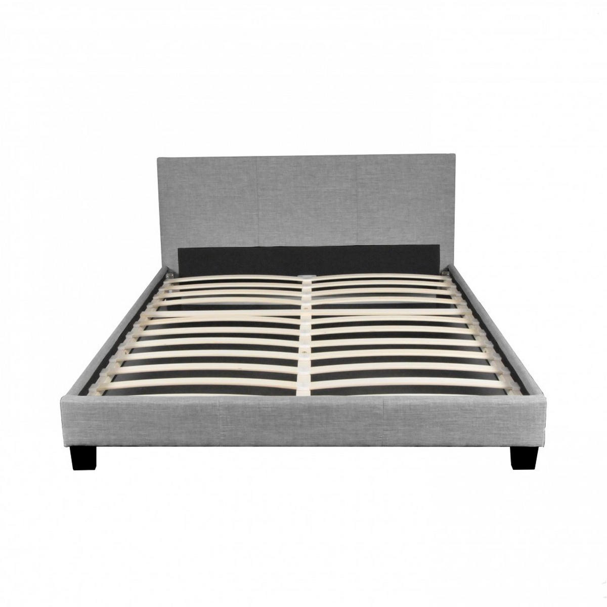BETT DUBLIN mit Lattenrost/ Bett 140x200 - Hellgrau - Grau, Holzwerkstoff (140/200cm) - Weber Industries