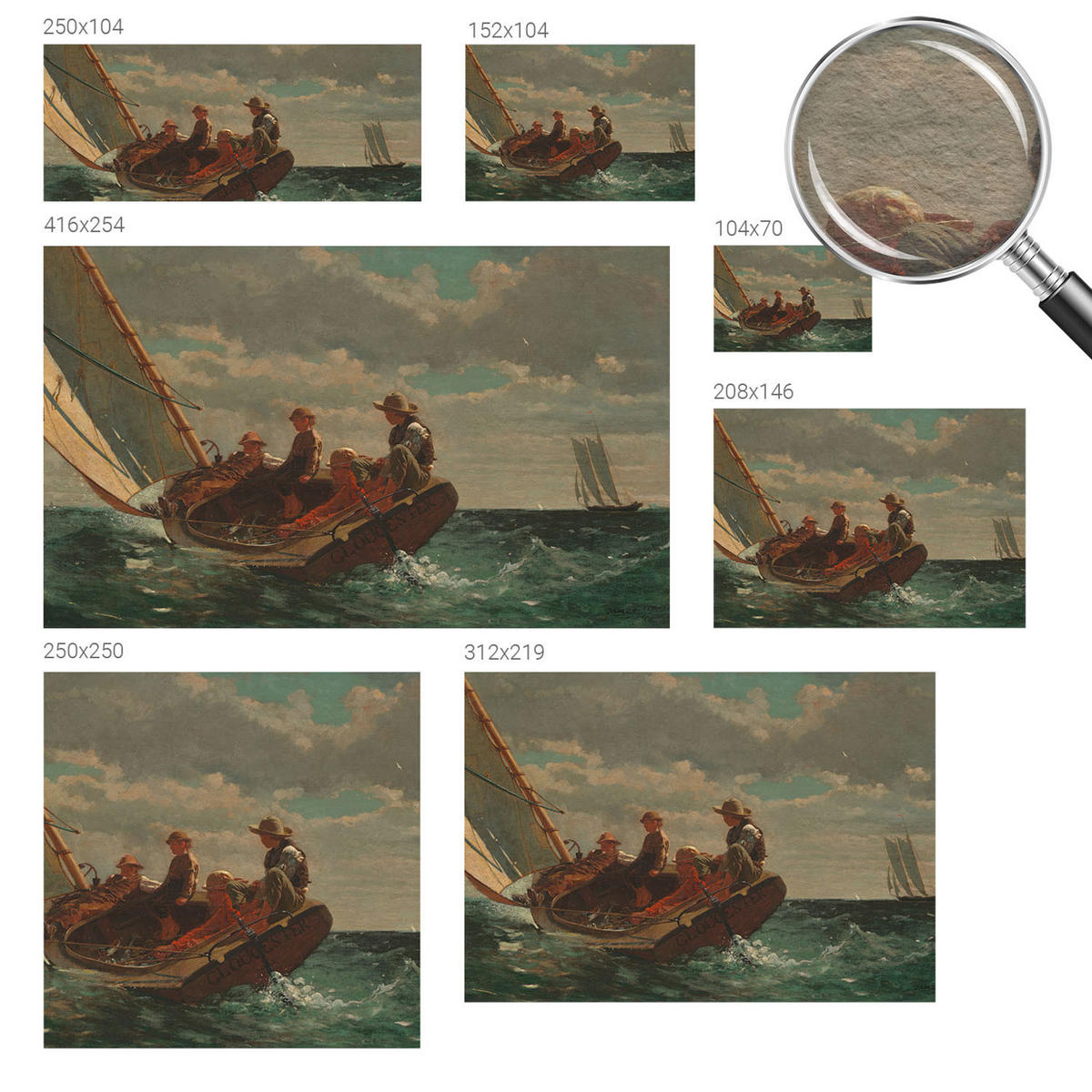 FOTOTAPETE 104x70 cm - Seeexpedition - Blau, Textil (104/70cm) - Wallfluent