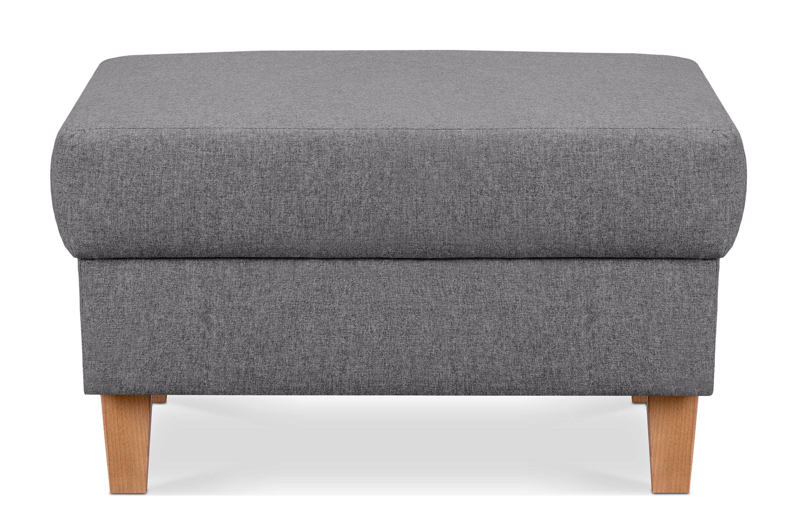 SITZHOCKER ERISO Polsterhocker aufklappbarer, Strukturstoff, dunkelgrau - Dunkelgrau/Braun, Textil (71/43/71cm) - KONSIMO®