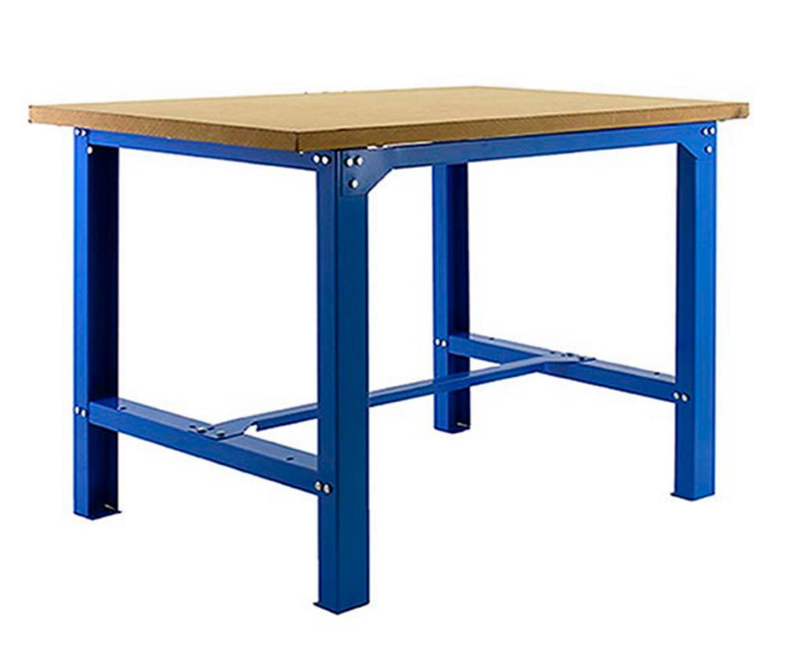 WERKBANK BUFFALO WOOD | HxBxT 87x180x75cm | Traglast 600kg | Blau - Blau, Metall (180/87/75cm) - PROREGAL