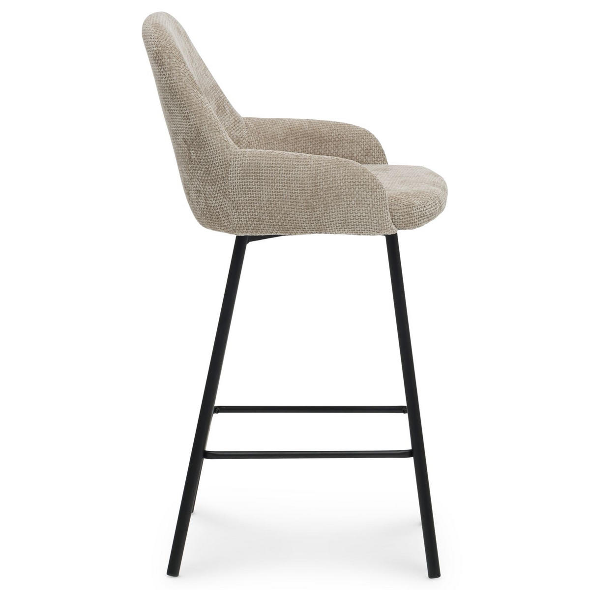 BARHOCKER VIVIANNE 2ER-SET - Beige, Textil (50/95/53cm) - IDIMEX