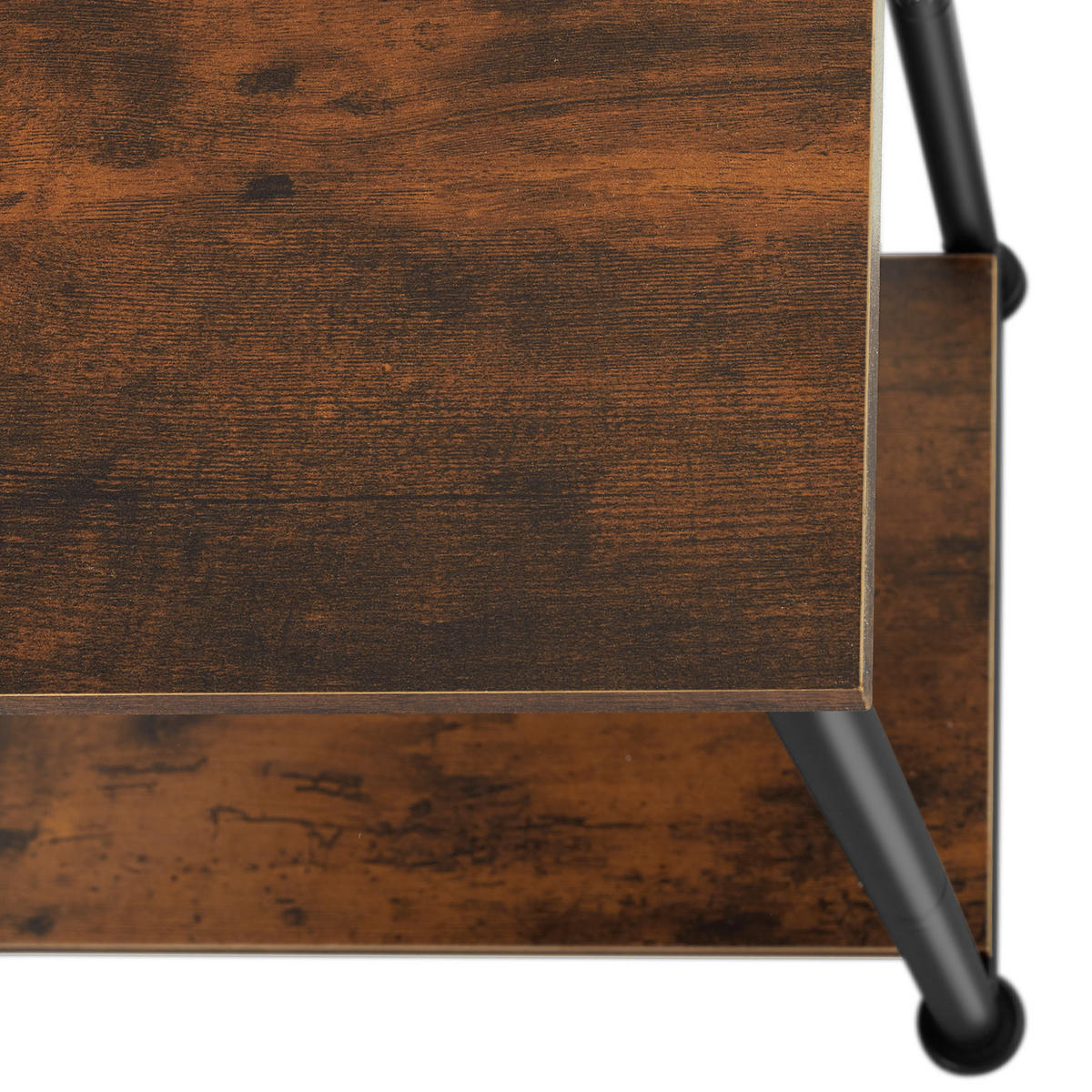 BEISTELLTISCH Yonkers,38,5 x 30 x 51,5 cm,Industrial Holz dunkel, rustikal - Rostfarben, Holzwerkstoff (30/38.5/51.5cm) - tectake