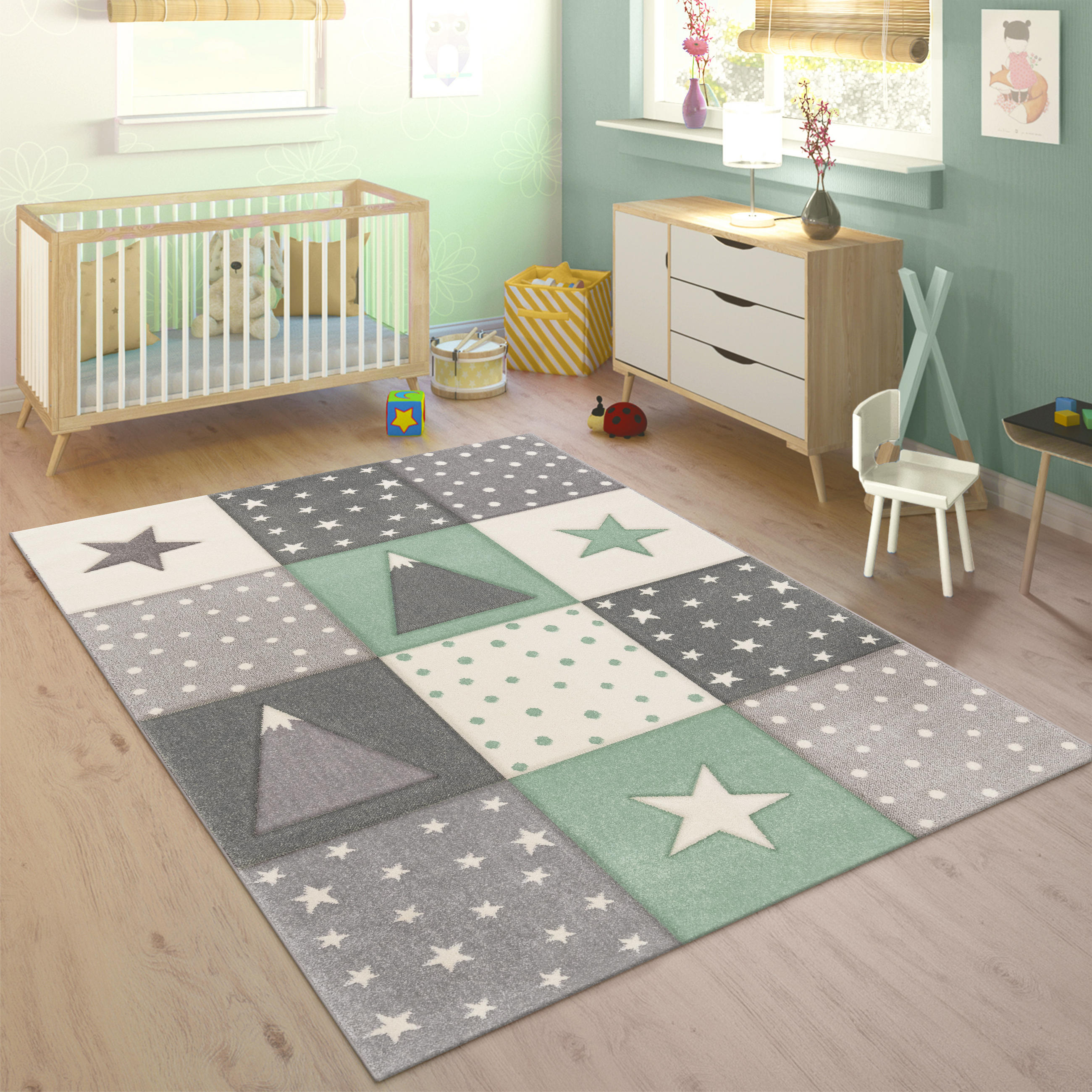 KINDERTEPPICH 200/290 cm Cosmo 340 - Grün, Textil (200/290cm) - Paco Home