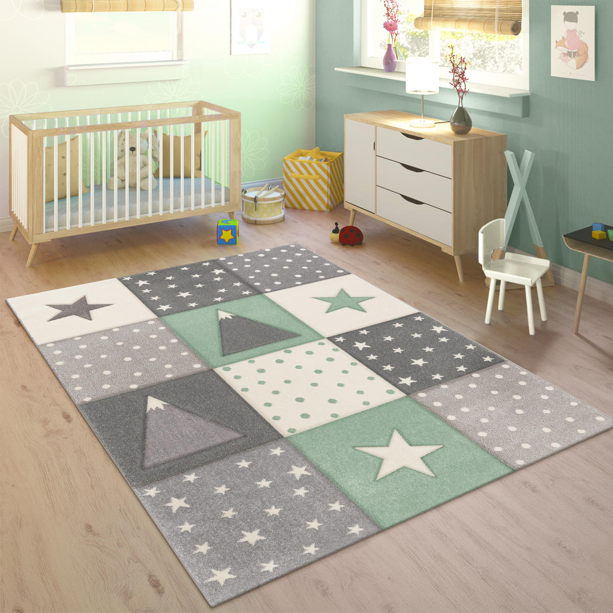 KINDERTEPPICH 160/230 cm Cosmo 340 - Grün, Textil (160/230cm) - Paco Home
