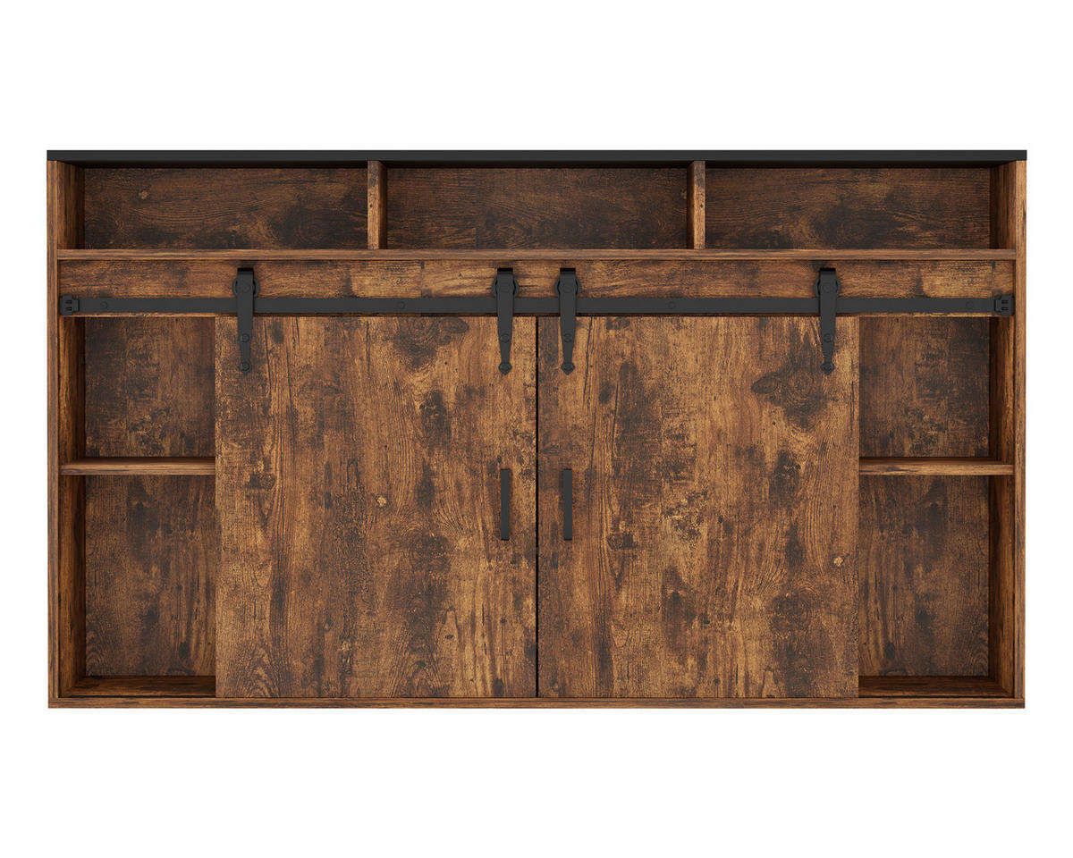 SIDEBOARD in 140/80/40cm - Dunkelbraun, Holzwerkstoff/Metall (40/80/140cm) - HOMAVO