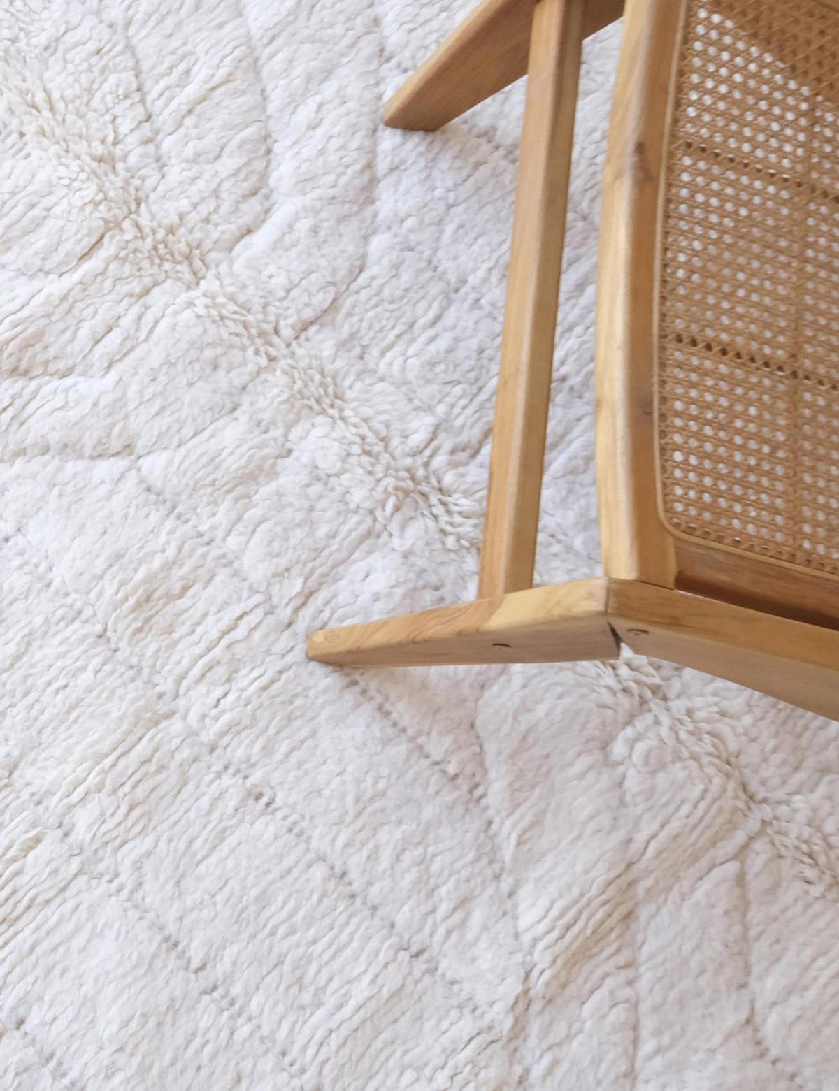 BERBERTEPPICH aus reiner Wolle 195x 195 cm - Weiß, Naturmaterialien (195/195cm) - AFK Living