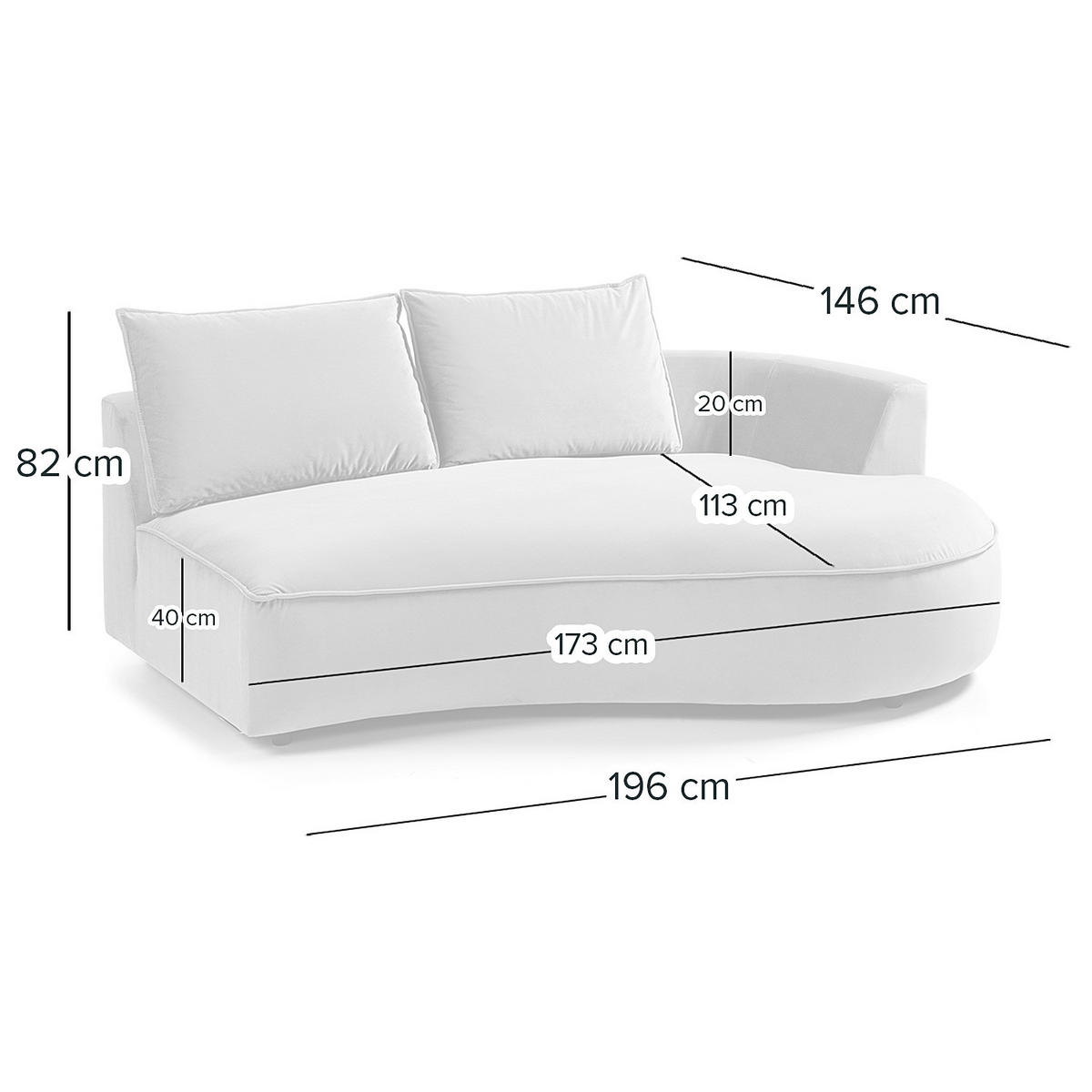OTTOMANE - modular - Schwarz/Grau, Kunststoff/Textil (196/82/146cm) - home24