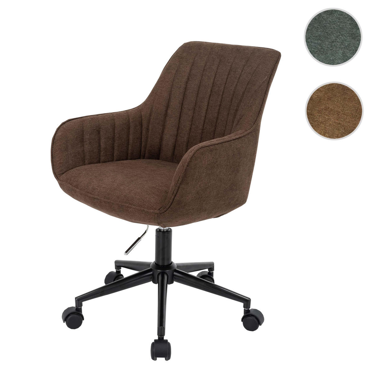 BÜROSTUHL MIT ARMLEHNE Braun - Braun, Textil (58/87/58cm) - MCW