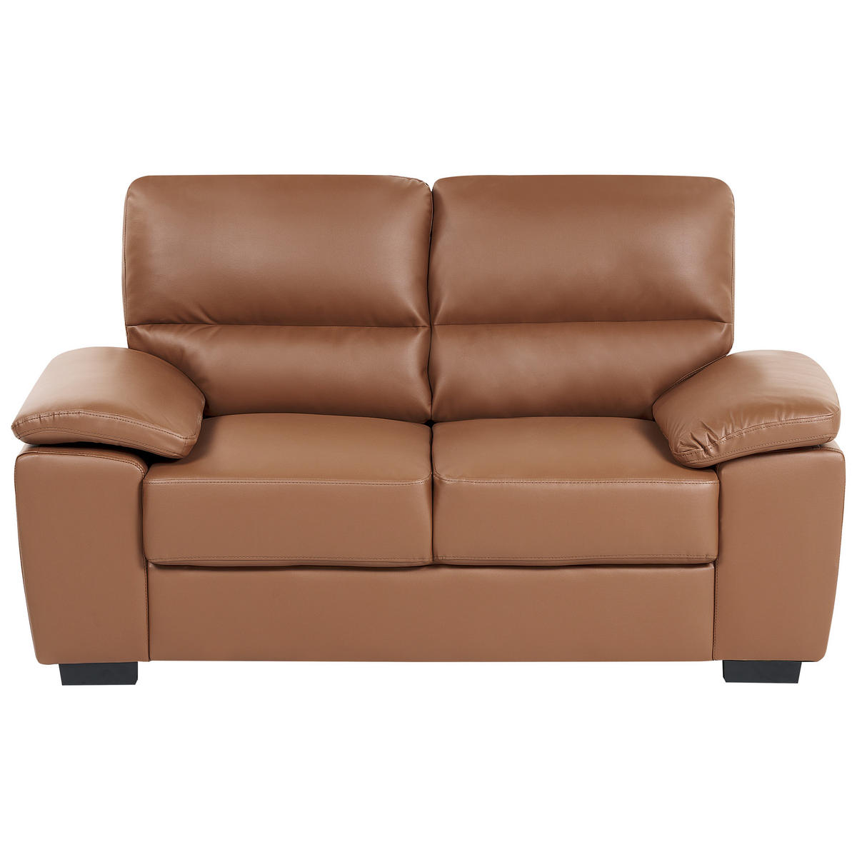 SOFA-SET 5-sitzer Kunstleder Braun Vogar - Braun, Kunststoff (195/90/74cm) - Beliani